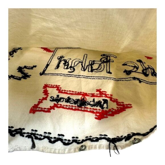 Gute Fahrt German Embroidered Pillowcase Traffic Signs & Good Trip 19” X 13” SEE - Picture 6 of 7